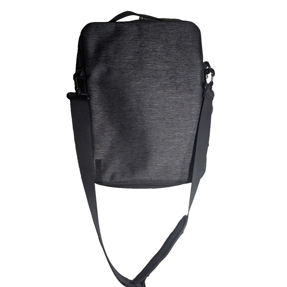 FINPAC Laptop Shoulder Bag messager strap Gray 14 x 10.5 padded with hand strap‎
